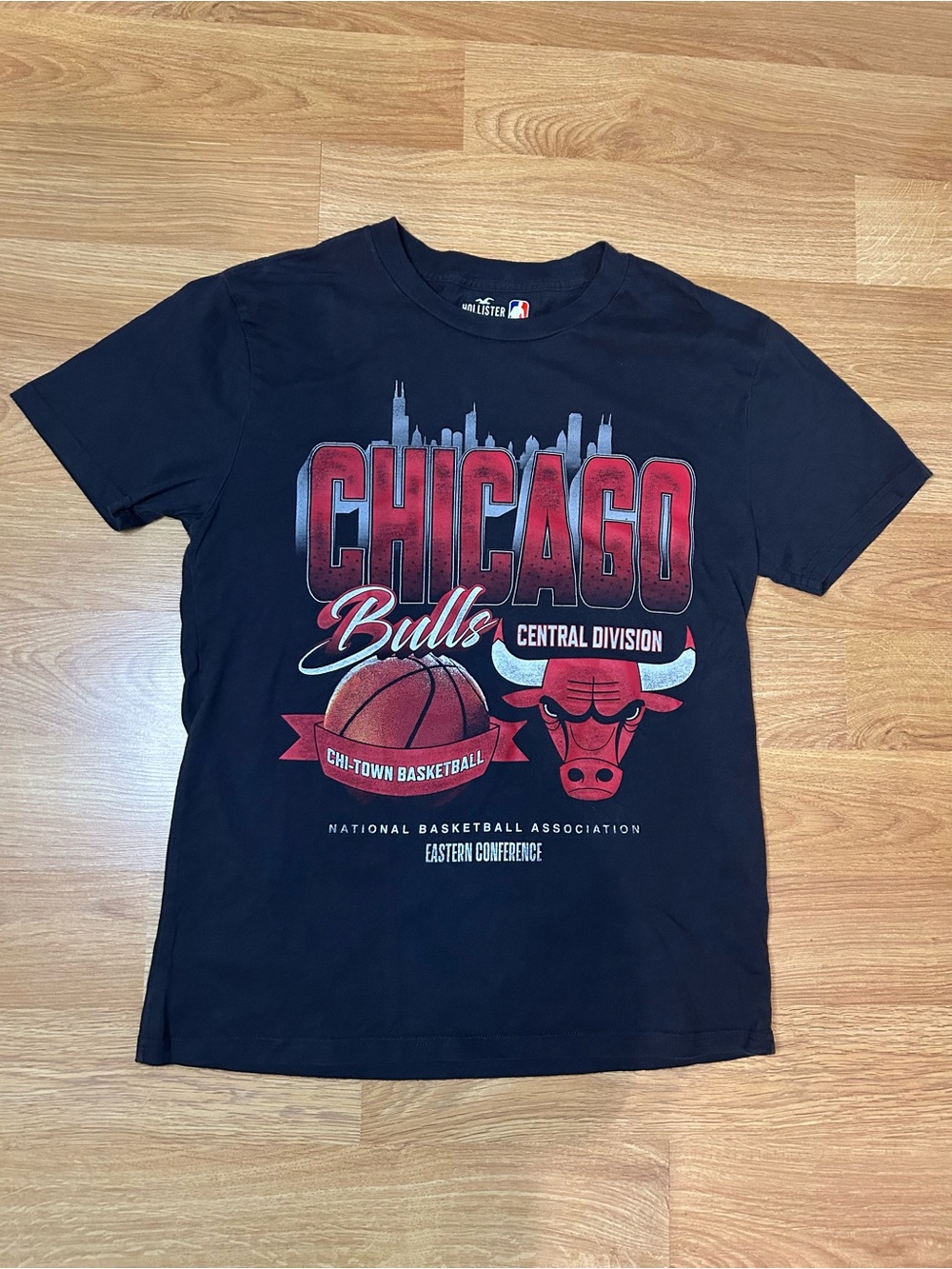 Hollister Black NBA Logo Graphic Tee